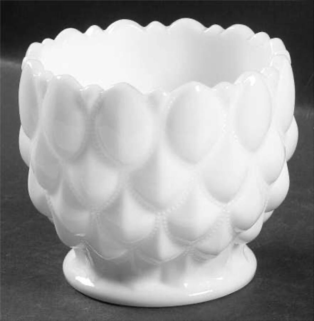 Frisco Milk Glass by FOSTORIA Milk Glass Spoon Holder Candy Jar No Lid